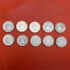 10 Franklin Silver Half Dollars 1948-1957 Mixed Dates 90  Silver Lot Early Dates