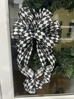 Handmade Black White Harlequin Check Diamond Easter Christmas Spring Fall Bow