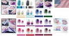 Glitter Gradient Nail Stickers Assorted Colors Full Wraps Self Adhesive Art Set