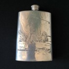 Vintage Golf Flask Kelermes Sheffield England 1970 Silver Plated Collectible