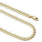 14k Real Solid Gold 2 5mm-7mm Cuban Curb Chain Necklace With Lobster Claw Clasp