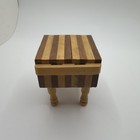 Vintage Dollhouse Wooden Butcher Block Concord Kitchen Furniture