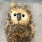 Plush Owl Hansa Swivel Head Bird Brown Feathers Wings Stuffed Toy Realistic