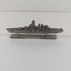 Vintage Commemorative Pewter Model Of The Uss North Carolina Battleship