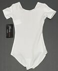 Theatricals Dancewear Leotard Bodysuit Short Sleeve Ss Th5502c White New Girl