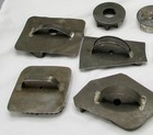 Lot Of 8 Antique Flat Back Tin Metal Cookie Cutter Cutters Primitive Soldered