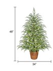 My Texas House 4ft Pre-lit Cypress Pot Artificial Christmas Tree 4 Foot New