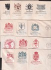 1943 Overrun Countries Sc 909-921 House Of Farnam Fdc Set Of 13 Unaddressed  c2