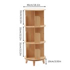 3 Tiers Rotating Bookshelf Organizer Display Rack Storage Shelf Floor Standing
