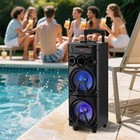 Portable Party Speaker Bluetooth 600w Big Rechargeable Outdoor Dj System W 2 Mic