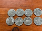 16 Vintage Casino 1 Dollar Slot Gaming Gambling Tokens Las Vegas 1960   s- 80   s