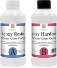 Epoxy Resin 16 Oz Kit   1 1 Crystal Clear Resin And Hardener For Super Gloss    