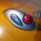 Logitech Trackman Marble Trackball Wired Usb Grey Mouse T-bb14 Tested Working