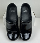 Dansko Clogs Womens 39 Black Leather Slip Proof Professional Nursing Clog Mule