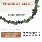32 Inches 5-8mm Natural Chip Gemstone Strand Chips  red Green 