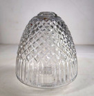 Vintage Art Deco Glass Light Pendant Shade Globe Diamond Panels Vertical Lines