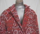 Identity Women Large Orange Paisley Classic Blazer Jacket  Preppy Classic 