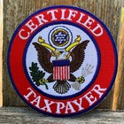 Certified Taxpayer Ron-on Patch Embroidered Usa United States Great Seal Eagle