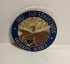 Fur Rendezvous 1993 Metal Enamel Pin  moose   Anchorage Alaska Winter Festival 
