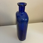 Vintage Cobalt Blue Budwell   s Cod Liver Oil Bottle Lynchburg Va Virginia Empty