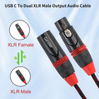 20ft Xlr Microphone Cable Red black Braided Male To Female Balanced Audio Cable