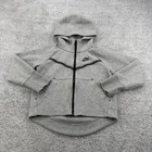 Nike Tech Fleece Hoodie Jogger Set Girl Small Gray Cz2570-091 Full Zip Tracksuit