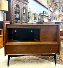 Mid Century Modern Mahogany Bar Cabinet Sideboard W Drawers
