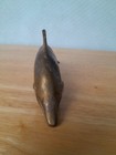 Vintage Brass Dolphin Figurine Paperweight  Desk Decor Door Stopper Size 6x2 75   