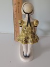 Vintage Little Girl With Jack Russell Terrier Dog Figurine 1940 s 