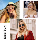 Retro Polarized Sunglasses For Women Men Classic Mirror Lens Driving Trendy Sun 