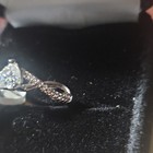Pear Moissanite Vvs1 D Color Engagement Ring Pav   925 Sterling Silver Size 6