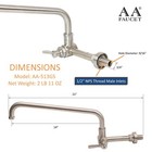 Aa Faucet Single Wall Mount Commercial Wok Range Manual Faucet With 14  Spout