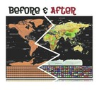 Deluxe Large Scratch Off World Map Usa Travel Poster Away Home Decor Gift