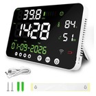 Smart Wifi Digital Clock Thermometer Hygrometer Noise Db Meter App Remote Indoor