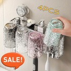 Bathroom Hanging Toothbrush Storage Rack Multifunctional Wall Holder With Cup