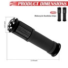 2pcs Motorcycle Grips Non-slip stylish 1    7 8  Handlebar Grips aluminum Black
