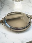 Redused Price   2  Vintage  kromex Usa  Chrome Round Butler s Serving Tray