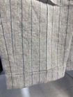 Brunello Cucinelli Womens 100  Linen Light Grey   Blue Pin Striped Cuffed Pant