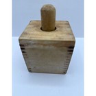 Vintage Style Wooden Butter Mold Square Box Plunger Primitive Farmhouse Decor