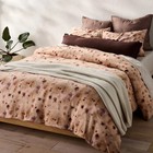 Full queen Heavyweight Linen Blend Duvet Cover And Sham Set Pressed Floral Print