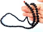 Original 5 Mukhi Rudraksha Mala 108 Beads Black Japa Rosary Necklace 6 5mm