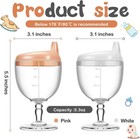 2 Pack Baby Wine Sippy Cup Spill Resistant Wine Glass Sippy Cup For Toddlers