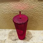 Starbucks Studded Tumbler Venti Hot Pink 24 Oz With Lid And Straw