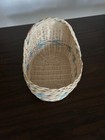 Vtg Wicker Rattan Doll Cradle Basket Bassinet Crib Bed 10 x6 1 2 x6 1 2 