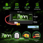Ovonic 22 2v 150c 6s 6500mah Lipo Battery Xt90-s For 7   10  rc Drone Heli Jet Car
