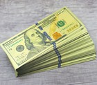 Wholesale 600 Pcs New   100 Dollar Usd Color Gold Notes Money Banknotes Crafts