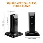 304ss Square Glass Railing Spigots glass Clamp balcony Pool Fence Balusters