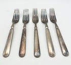 Vintage 1847 Rogers Bros Silverplate Dinner Forks 7 5    Flatware Set Of 5