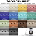 14 Colors Chalk Paint For Furniture  Ultra Matte Finish Acrylic Craft Paint Set