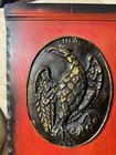 Vintage Ina 1792 Cast Iron Eagle Fire Mark Adopted 1817 Wood Plaque 12x20